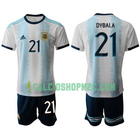 Argentina DYBALA 21 Bambino Maglia Prima Copa América 2019 Manica Corta (+ Pantaloncini)
